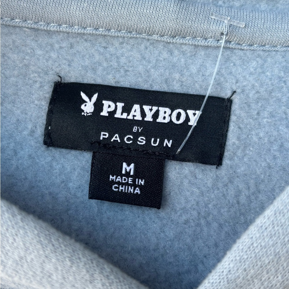 PLAYBOY Sky Blue Women's Hoodie - Picture 5 of 11